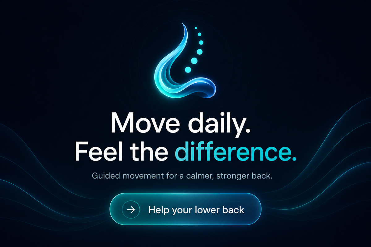 BackMotion brand visual — Move daily. Feel the difference.